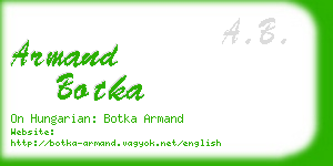 armand botka business card